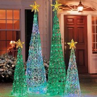 Outdoor Christmas Decorations Cone Trees